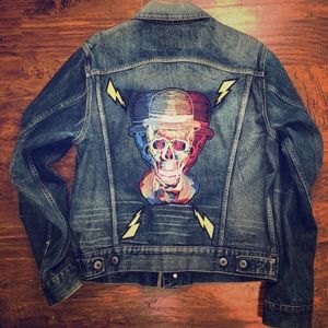 Custom embroidered Denim Jacket by Guess